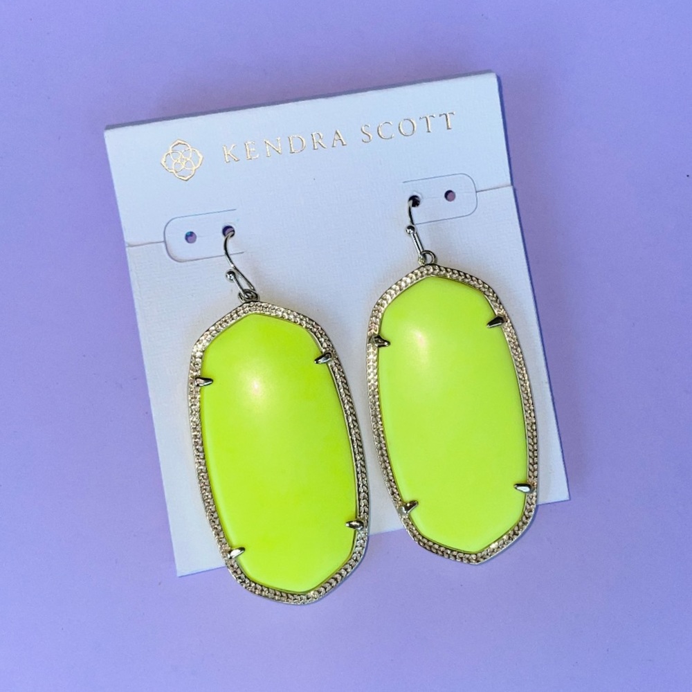 Kendra Scott Neon Yellow Danielle Earrings